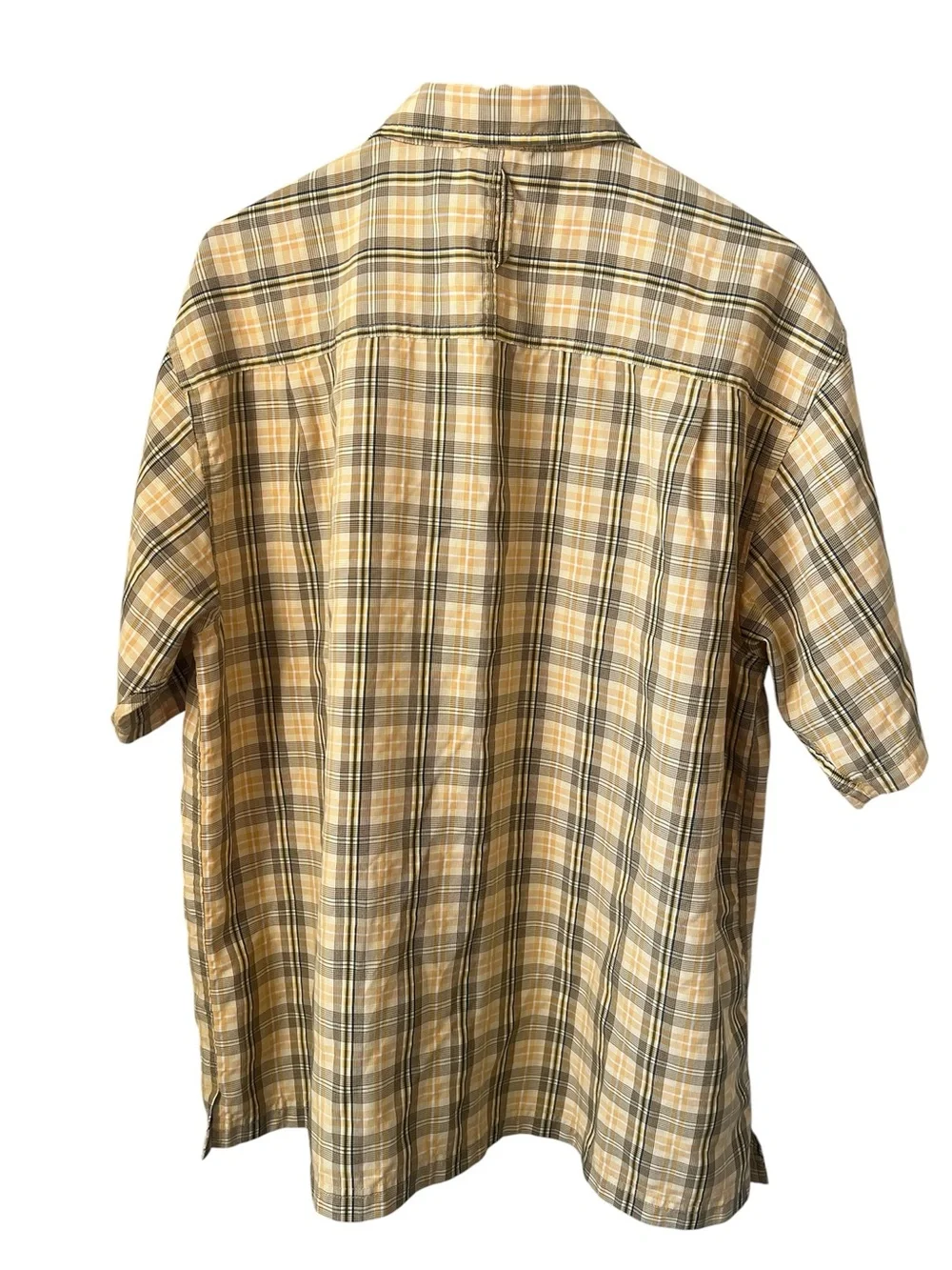The North Face Men's Short-Sleeve Plaid Shirt - Yellow Brown XL